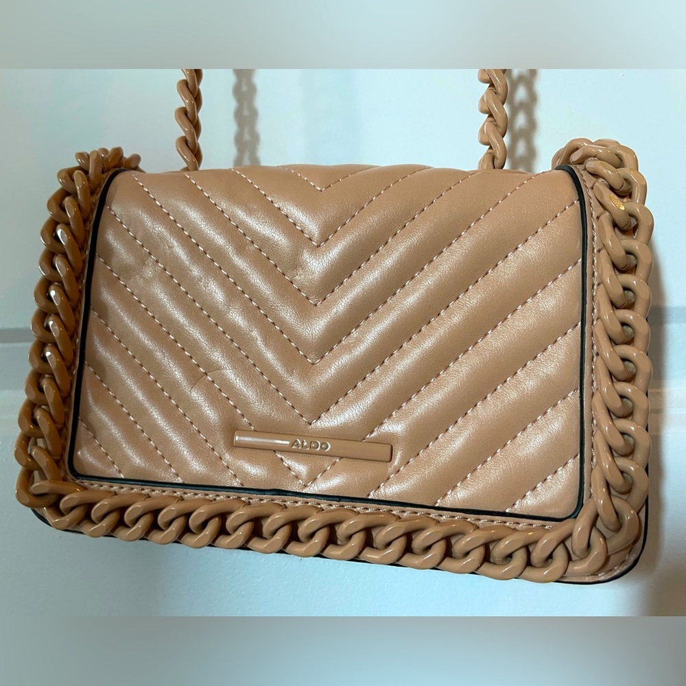 Aldo Nude Clutch Shoulder Bag